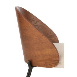Chaise en bois marron 53.5x54.2x74.6 cm