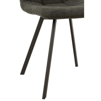 Sedia in metallo grigio 55x47x82 cm