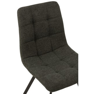 Sedia in metallo grigio 55x47x82 cm