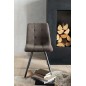 Sedia in metallo grigio 55x47x82 cm Sedia in metallo grigio 55x47x82 cm