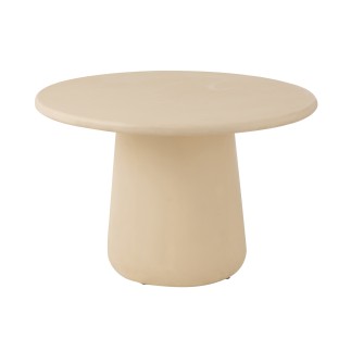 Mesa de jantar em madeira bege 118x118x75 cm