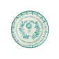 Piatto piano in ceramica blu chiaro 34x34x2,5 cm