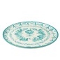 Piatto piano in ceramica blu chiaro 34x34x2,5 cm