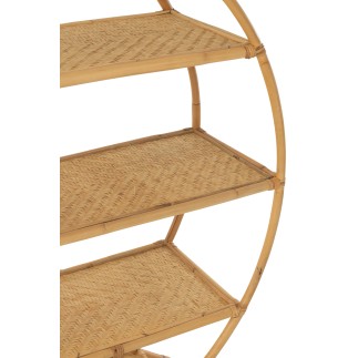 Scaffale in legno naturale 150x40x150 cm