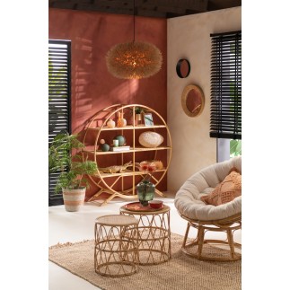 Scaffale in legno naturale 150x40x150 cm