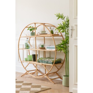 Scaffale in legno naturale 150x40x150 cm