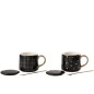 Lote de 2 tazas con tapa de porcelana blanca de 8x12x8cm Lote de 2 tazas con tapa de porcelana blanca de 8x12x8cm