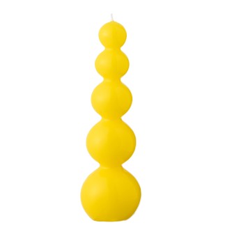 Vela de calabaza, 25 horas, amarilla, 23 cm de altura