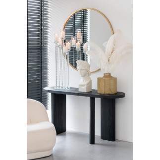 Table en bois noir 150x50x75 cm