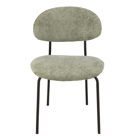 Cadeira de mesa em tecido verde 51x55x82 cm