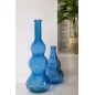 Vaso sferico in vetro blu 27,5x27,5x45 cm Vaso sferico in vetro blu 27,5x27,5x45 cm