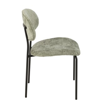 Cadeira de mesa em tecido verde 51x55x82 cm