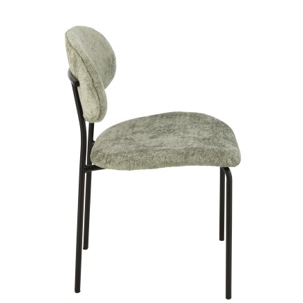Cadeira de mesa em tecido verde 51x55x82 cm