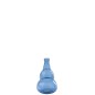 Vase boule en verre bleu 27.5x27.5x45 cm Vase boule en verre bleu 27.5x27.5x45 cm