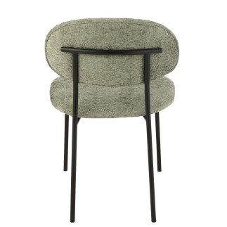 Silla de mesa en textil verde 51*55*82 cm