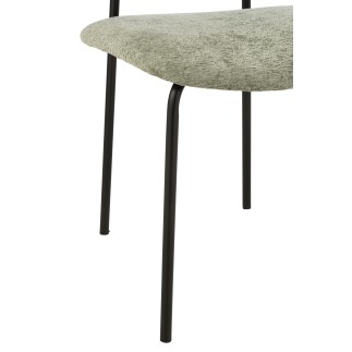 Cadeira de mesa em tecido verde 51x55x82 cm