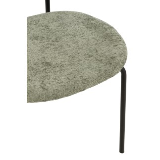 Cadeira de mesa em tecido verde 51x55x82 cm