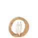 Famiglia in legno naturale rotondo 27x8x27 cm Famiglia in legno naturale rotondo 27x8x27 cm