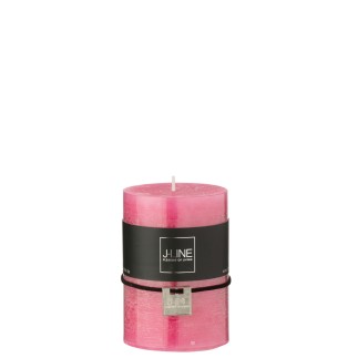 Bougie cylindrique 39H rose 7x7x10 cm