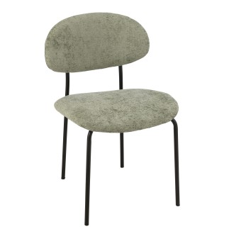 Cadeira de mesa em tecido verde 51x55x82 cm