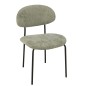 Cadeira de mesa em tecido verde 51x55x82 cm