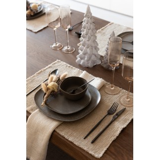 Albero di Natale decorativo a led in vetro grigio 10x10x20 cm