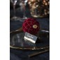Boite de 4boules de Noël en verre rouge 10x10x10 cm