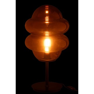 Lampada da tavolo in vetro marrone 28x28x52 cm