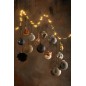 Boite de 4 boules de Noël en verre marron 12x12x12 cm