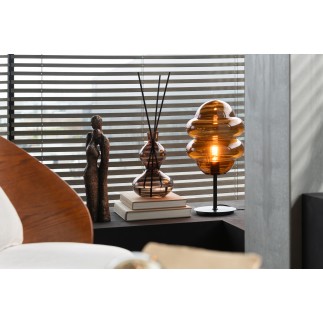 Lampe à poser en verre marron 28x28x52 cm