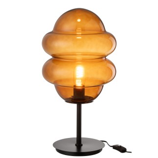 Lampe à poser en verre marron 28x28x52 cm