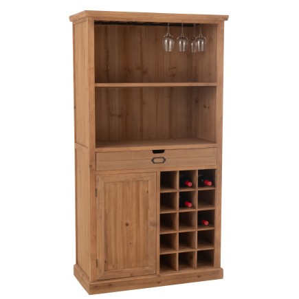 Meuble de salle en bois beige 96.5x46x178 cm
