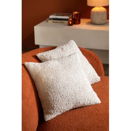 Cuscino rettangolare in poliestere beige 45x45x12 cm