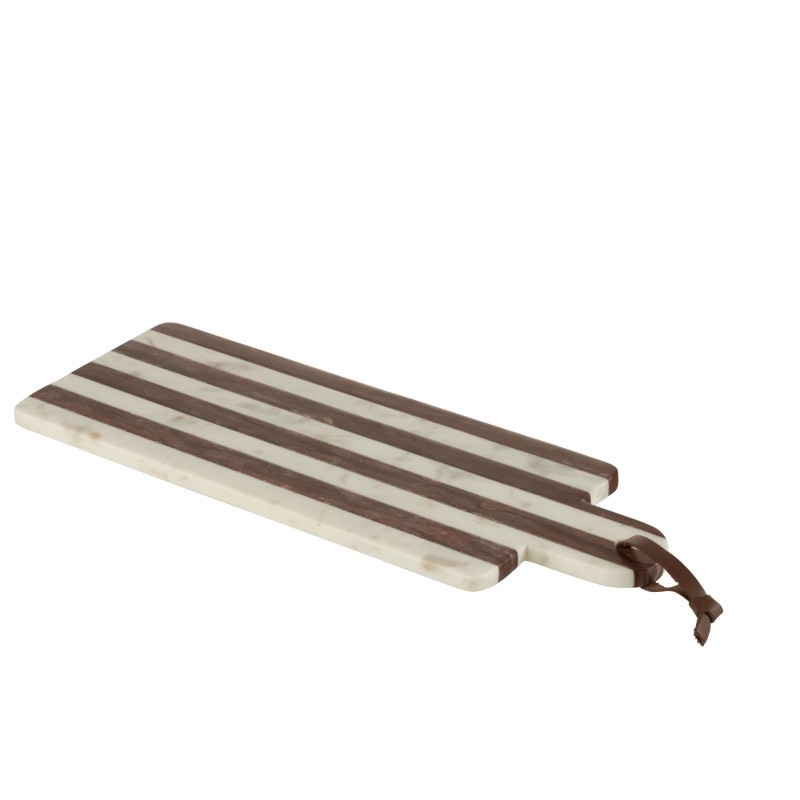 Planche à découper rectangle en marbre marron 45x17x2 cm Planche à découper rectangle en marbre marron 45x17x2 cm