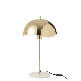 Lampada a fungo in metallo dorato 30x30x56 cm