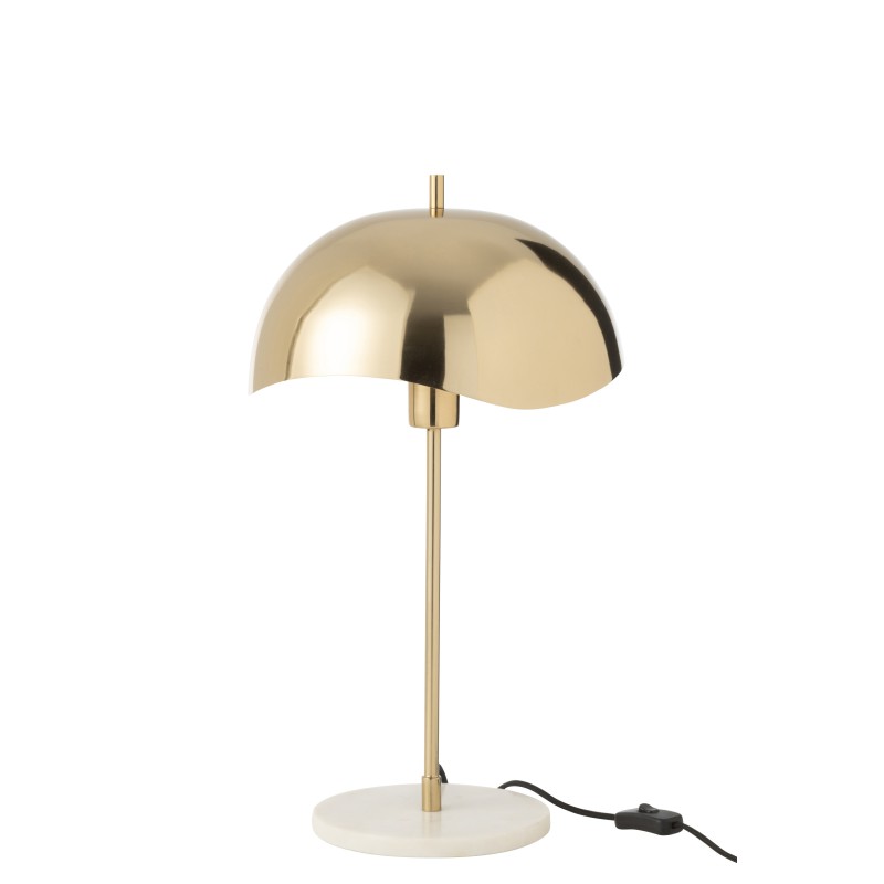 Candeeiro cogumelo em metal dourado 30x30x56 cm