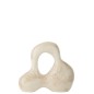 Figura abstracta de cerámica beige, 25,5 x 9 x 22,5 cm Figura abstracta de cerámica beige, 25,5 x 9 x 22,5 cm