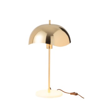 Candeeiro cogumelo em metal dourado 30x30x56 cm