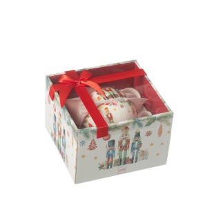 Théière casse-noisette en céramique blanche 16x14x13cm