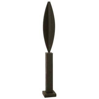 Objeto decorativo de madera negra 15*15*115 cm