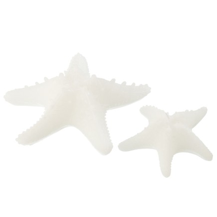 Vela con forma de estrella de mar, 3 horas, blanca, 20,5 x 20,5 x 6,5 cm