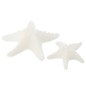 Vela em forma de estrela do mar, 3 horas, branca, 20,5 x 20,5 x 6,5 cm Vela em forma de estrela do mar, 3 horas, branca, 20,5 x 20,5 x 6,5 cm