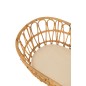 Culla con materasso e gambe in metallo in legno naturale 85x52x72 cm Culla con materasso e gambe in metallo in legno naturale 85x52x72 cm