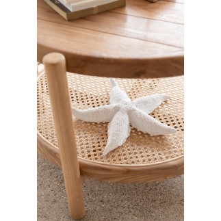 Candela a forma di stella marina, 3 ore, bianca, 20,5 x 20,5 x 6,5 cm