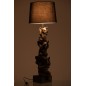 Lampade 3 elefanti in resina e tessuto marrone 36x36x98 cm Lampade 3 elefanti in resina e tessuto marrone 36x36x98 cm