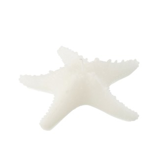 Vela con forma de estrella de mar, 3 horas, blanca, 20,5 x 20,5 x 6,5 cm