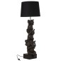 Lampade 3 elefanti in resina e tessuto marrone 36x36x98 cm Lampade 3 elefanti in resina e tessuto marrone 36x36x98 cm