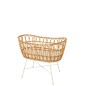 Culla con materasso e gambe in metallo in legno naturale 85x52x72 cm Culla con materasso e gambe in metallo in legno naturale 85x52x72 cm