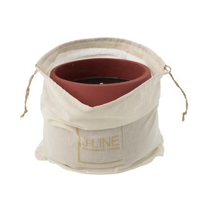 Bougie extérieure 45H en ciment rouge 20.5x20.5x16 cm
