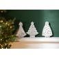 3 alberi di Natale in ceramica bianca 9*2.5*13 cm 3 alberi di Natale in ceramica bianca 9*2.5*13 cm